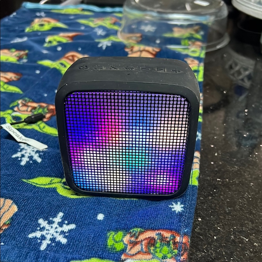 Jam Black Portable Bluetooth Speaker with LED Lights